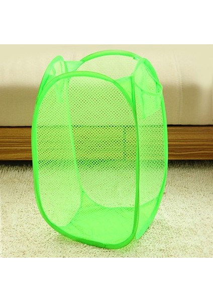 Sarı Stil Çamaşır Torbası Pop Up Mesh Yıkama Katlanabilir Çamaşır Sepeti Torbası Çöp Sepeti Depolama (Yurt Dışından) modelleri