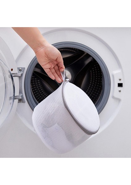 No.2 Tarzı Çamaşır Torbası Çevre Dostu Izgara Tasarım Polyester Giysi Yıkama Ev Giysileri Için Örgü Çanta Koruma Ağı Çamaşır Torbası (Yurt Dışından)