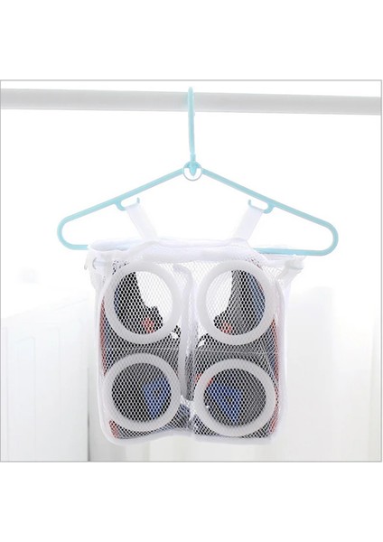 Beyaz Stil 28X24.5X8CM Ayakkabı Yıkama Asılı Torba Çamaşır Ev Çamaşır Ayakkabıları Sneaker File File Torba Kılıfı Çamaşır Makinesi Temizleyici Çamaşır Torbaları (Yurt Dışından)