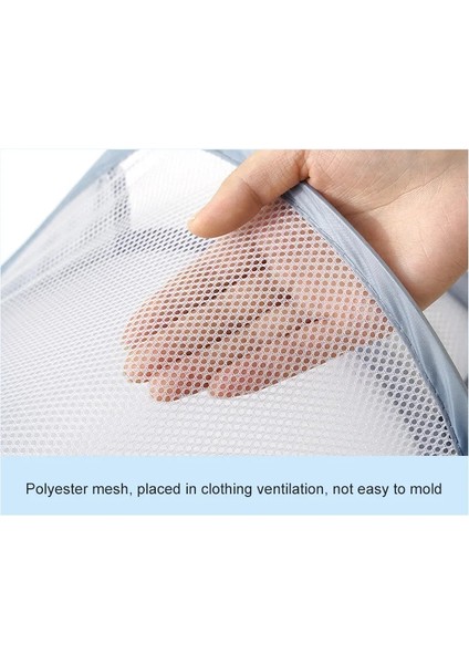 Gri Stil Katlanır Net Kirli Giysi Sepeti Ev Çamaşır Sepeti Delme Yok Tuvalet Kendinden Yapışkanlı Depolama Sepeti Çamaşır Sepetleri Laundr (Yurt Dışından) fırsatları