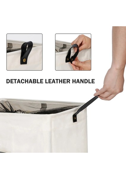 WD3-109B Stili Ev Eşyaları 3 Çanta Çamaşır Sepeti Tekerlekli Çıkarılabilir Depolama Düzenleyici Kirli Giysi Sepeti Cesto Ropa Sucia (Yurt Dışından) indirimleri