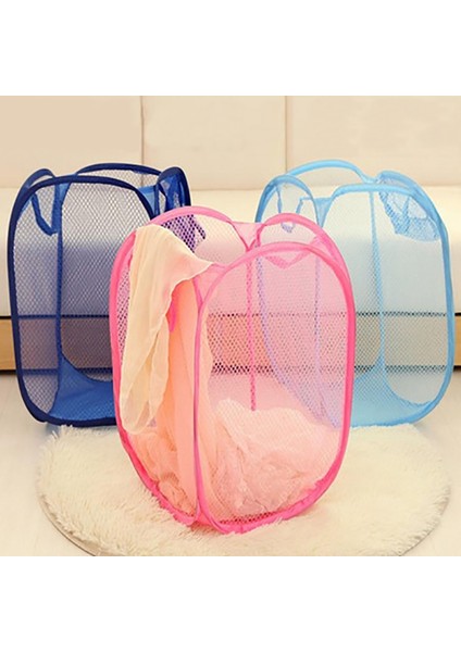 Mor Tarzı Katlanabilir Kirli Giysi Sepeti Depolama Çamaşır Sepeti Katlanır Renkli Net Ev Giyim Saklama Çantası (Yurt Dışından) fırsatları