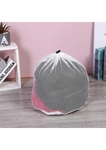 M-Büyük Delik Stili Çamaşır Filesi Torbası Ipli File Çamaşır Koruma Çamaşır Torbası Güçlü Çamaşır Makinesi Kalınlaştırılmış File Çanta Çamaşır Sutyeni Yardımcı Çantası (Yurt Dışından)