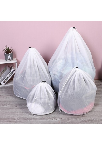 M-Büyük Delik Stili Çamaşır Filesi Torbası Ipli File Çamaşır Koruma Çamaşır Torbası Güçlü Çamaşır Makinesi Kalınlaştırılmış File Çanta Çamaşır Sutyeni Yardımcı Çantası (Yurt Dışından) modelleri