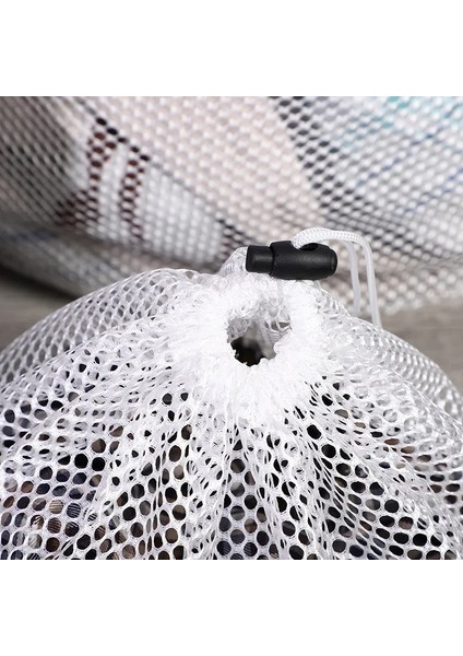 M-Büyük Delik Stili Çamaşır Filesi Torbası Ipli File Çamaşır Koruma Çamaşır Torbası Güçlü Çamaşır Makinesi Kalınlaştırılmış File Çanta Çamaşır Sutyeni Yardımcı Çantası (Yurt Dışından) indirimleri