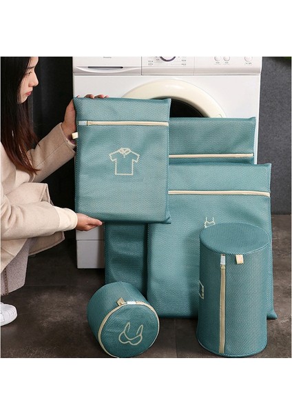 Silindir 20-30CM Tarzı Morandi Nakış Çamaşır Torbası Yıkama Iç Çamaşırı Çamaşır Makinesi Torbaları Taşınabilir Giyim Organizatör Iç Çamaşırı Çorap Sutyen Çamaşır Sepeti (Yurt Dışından)