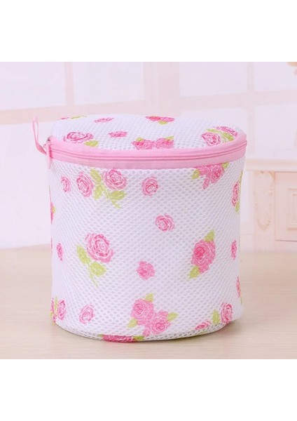 Bir Stil Kalp Yuvarlak Örgü Çamaşır Torbası Polyester Ev Düzenleyici Kaba Net Çiçek Sepeti Çamaşır Torbaları Çamaşır Makineleri Için Örgü Sutyen Çantası (Yurt Dışından)