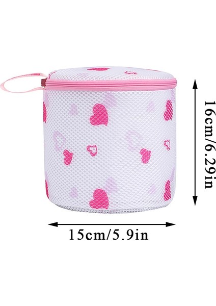 Bir Stil Kalp Yuvarlak Örgü Çamaşır Torbası Polyester Ev Düzenleyici Kaba Net Çiçek Sepeti Çamaşır Torbaları Çamaşır Makineleri Için Örgü Sutyen Çantası (Yurt Dışından) modelleri