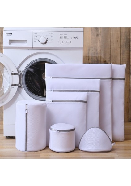 25CMX30CM Tarzı Taşınabilir Çamaşır Giysi Çantaları Ev Kalınlaşmak Yıkama Iç Çamaşırı Sutyen Fermuar Organizatör Örgü Anti-Deformasyon Çamaşır Konteynerleri (Yurt Dışından)
