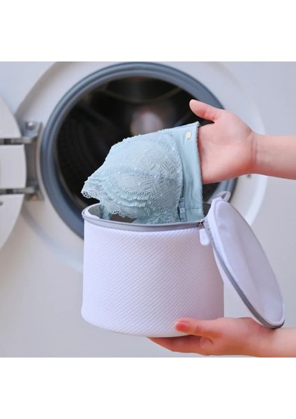 25CMX30CM Tarzı Taşınabilir Çamaşır Giysi Çantaları Ev Kalınlaşmak Yıkama Iç Çamaşırı Sutyen Fermuar Organizatör Örgü Anti-Deformasyon Çamaşır Konteynerleri (Yurt Dışından)