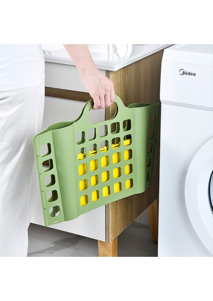 Yeşil Stil Katlanır Çamaşır Sepeti Duvara Monte Kirli Giysi Saklama Sepeti Tuvalet Ev Banyo Için Değişen Giysi Saklama Sepeti (Yurt Dışından) indirimleri