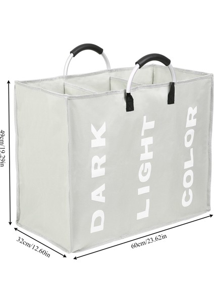 WD3-031-AÇIK Gri Stil 2022 Moda Depolama Organizasyonu Katlanabilir Çamaşır Sepeti Torbası Çamaşır Ayırıcıları Alüminyum Çerçeveli Cesto Ropa Sucia (Yurt Dışından)
