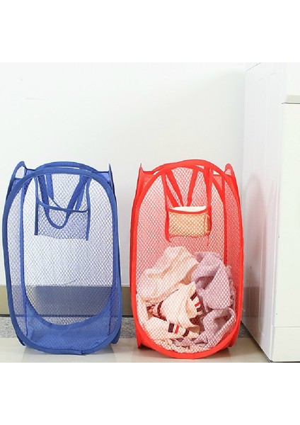 Mor Tarzı Çift Kulplu Tasarım Katlanabilir Çamaşır Sepeti, Aile Üniversite Yurdu Için Kolay Açılır Örgü Çamaşır Sepeti (Yurt Dışından) indirimleri