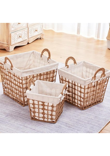 Açık Gri Tarzı 1 Adet Dokuma Çamaşır Depolama Sepeti Ev Için Taşınabilir Kirli Giysi Saklama Sepeti (Yurt Dışından) fırsatları