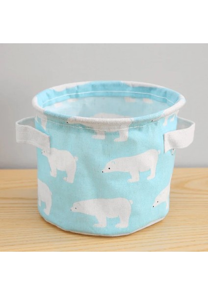 B-3 Tarzı Pamuk Keten Kirli Çamaşır Sepeti Katlanabilir Yuvarlak Su Geçirmez Organizatör Kova Giyim Çocuk Oyuncağı Büyük Kapasiteli Depolama Ev (Yurt Dışından)