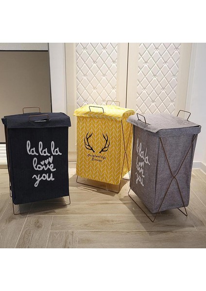 Kap Tarzı ile Sarı Katlanabilir Çamaşır Sepetleri Saplı Su Geçirmez Çamaşır Sepeti Büyük Saklama Çantası Kirli Giysiler Sepeti Bathroon Giysileri Organzier (Yurt Dışından) fiyatları