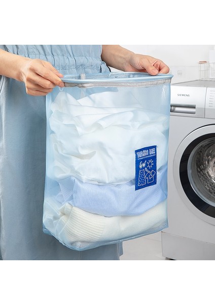 Gri Stil Katlanabilir Çamaşır Sepeti Duvar Asılı Örgü Çanta Banyo Organizatör Kirli Giysiler Saklama Çantası Kova Ev Saklama Çantası (Yurt Dışından) fırsatları