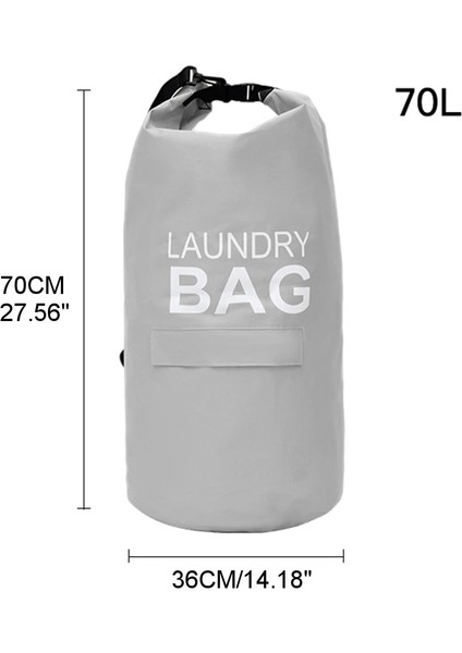 Açık Gri Tarzı 70L 28 "600D Oxford Kumaş Çamaşır Sepeti Su Geçirmez Katlanabilir Sepet Asılı Ev Çanta Depolama Organizatör Omuz Askısı Tasarım (Yurt Dışından)
