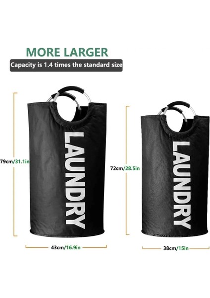 Açık Gri Tarzı 115L 82L Büyük Çamaşır Sepeti Katlanabilir Oxford Kumaş Çamaşır Sepeti Ev Depolama Organizatör Için Alüminyum Saplı Boy (Yurt Dışından) fırsatları