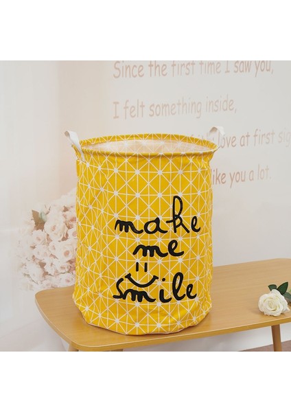 Sarı Stil 30X33CM Ev Bezi Kirli Çamaşır Saklama Sepeti Büyük Kapasiteli Su Geçirmez Oyuncaklar Organizatör Kutusu Katlanır Çamaşır Sepeti (Yurt Dışından)