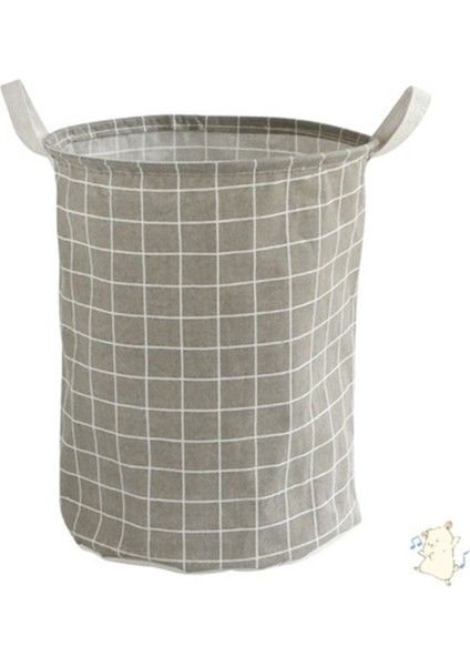 A-3 Tarzı Pamuk Keten Kirli Çamaşır Sepeti Katlanabilir Yuvarlak Su Geçirmez Organizatör Kova Giyim Çocuk Oyuncağı Büyük Kapasiteli Depolama Ev (Yurt Dışından)