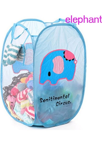 Fil Tarzı Katlanır Örgü Giysi Yıkama Çamaşır Sepeti Çocuk Oyuncakları Çeşitli Eşyalar Saklama Kutusu Giyim Organizatörü (Yurt Dışından)
