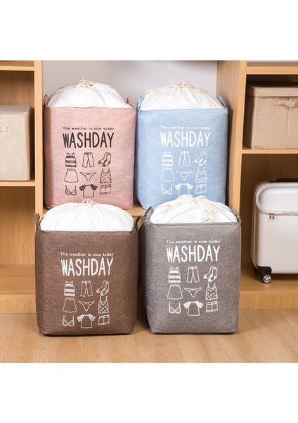 Gri Stil 52X43X33CM Büyük Kapasiteli Çamaşır Sepeti Katlanabilir Giyim Yorgan Depolama Sepeti Kirli Giysiler Çamaşır Banyo Organizatör Sepetleri Modern (Yurt Dışından) fırsatları