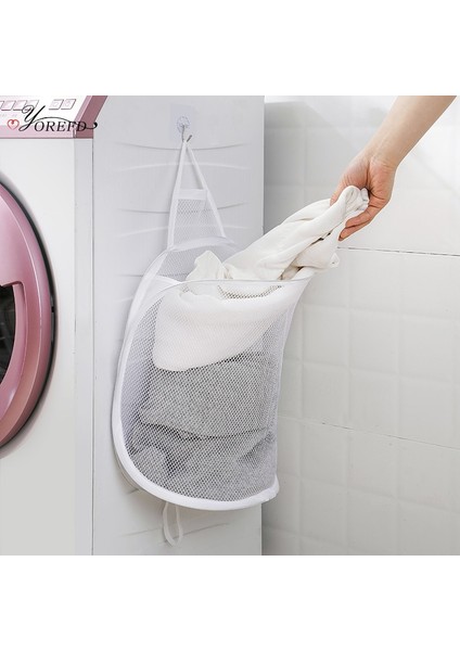 Beyaz Stil Taşınabilir Katlanabilir Nefes Alabilir Çamaşır Sepeti Duvara Monte Kirli Giysi Sepeti Banyo Çamaşır Sepeti Çamaşır Organizatör (Yurt Dışından) fiyatları