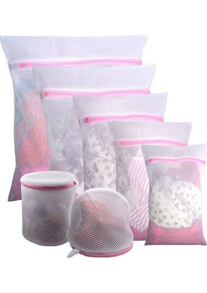 Kaba Net 23CMX30CM Stili 11 Boyutlu Örgü Çamaşır Torbası Polyester Ev Düzenleyici Kaba Net Çamaşır Sepeti Çamaşır Torbaları Çamaşır Makineleri Için Örgü Sutyen Çantası (Yurt Dışından)