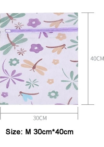 M 30CM-40CM Stili Yeni Stil Mor Yusufçuk Desen Baskı Çamaşır Torbası Çamaşır Makinesi Özel Saklama Çantası Sütyen Silindirik Çamaşır Torbası (Yurt Dışından) fiyatları