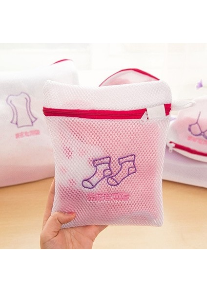 No.1 Tarzı Fermuarlı Örgü Çamaşır Yıkama Torbaları Katlanabilir Hassas Iç Çamaşırı Sütyen Çorap Iç Çamaşırı Çamaşır Makinesi Giysi Koruma Filesi Sepeti (Yurt Dışından)