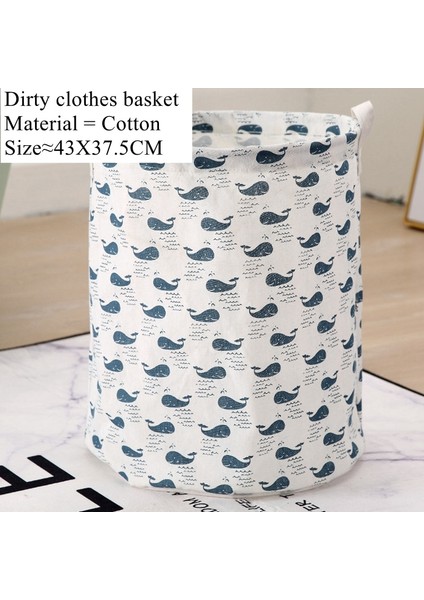 NO.34002 Stili Zerolife Katlanabilir Çeşitli Eşyalar Çamaşır Sepeti Sevimli Baskı Kozmetik Konteyner Pamuk Keten Depolama Sepeti Masaüstü Organizatör (Yurt Dışından)