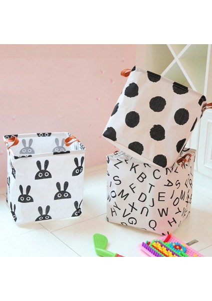 NO.34002 Stili Zerolife Katlanabilir Çeşitli Eşyalar Çamaşır Sepeti Sevimli Baskı Kozmetik Konteyner Pamuk Keten Depolama Sepeti Masaüstü Organizatör (Yurt Dışından) fiyatları