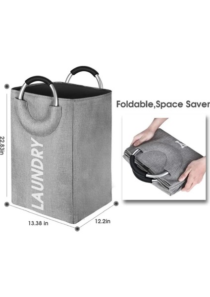 Gri Tarzı 2021 Katlanabilir Kirli Çamaşır Sepeti Su Geçirmez Kumaş Depolama Sepeti Giysi Oyuncaklar Ev Banyo Çamaşır Organizatör Çantaları (Yurt Dışından)