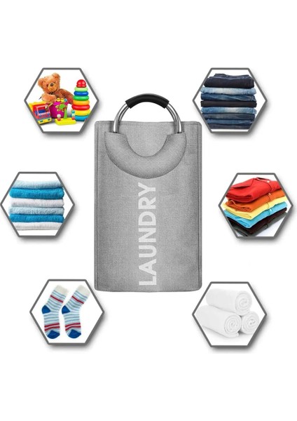 Gri Tarzı 2021 Katlanabilir Kirli Çamaşır Sepeti Su Geçirmez Kumaş Depolama Sepeti Giysi Oyuncaklar Ev Banyo Çamaşır Organizatör Çantaları (Yurt Dışından) indirimleri