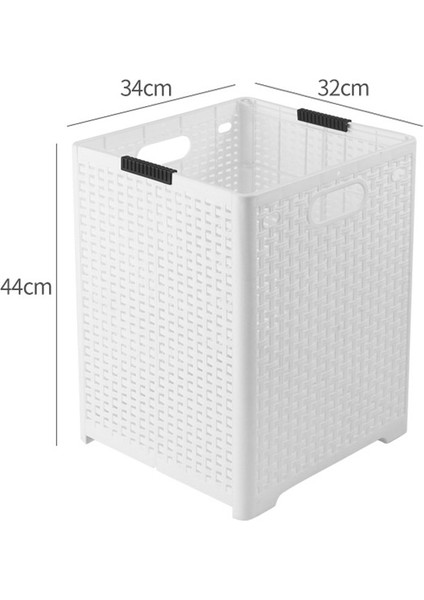 Beyaz Stil Kirli Giysi Sepeti Çamaşır Sepeti Banyo Katlanır Kirli Giysi Sepeti Içi Boş Plastik Kirli Giysi Saklama Sepeti (Yurt Dışından)