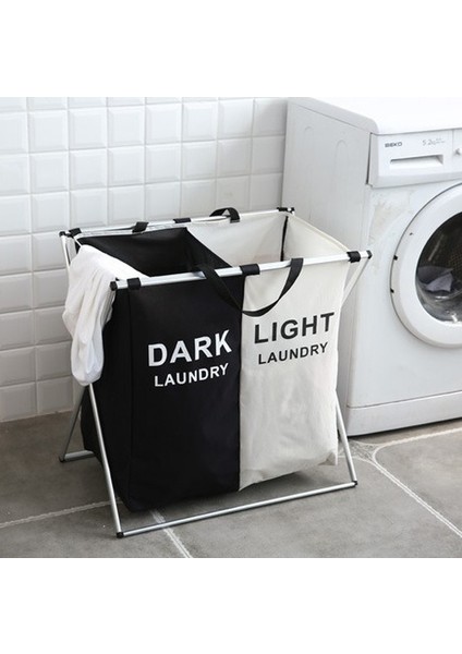 Açık Gri Tarzı Ev Büyük Kirli Giysiler Depolama Katlanabilir Çamaşır Sepeti Oxford Kumaş Su Geçirmez Üç Izgara Organizatör Sepeti Çamaşır Sepeti (Yurt Dışından) fırsatları