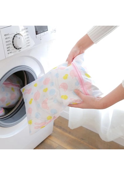 S 30X40CM Stili 5 Boyutlu Fermuarlı Örgü Çamaşır Yıkama Torbaları Katlanabilir Hassas Iç Çamaşırı Sütyen Çorap Iç Çamaşırı Çamaşır Makinesi Giysi Koruma Ağı (Yurt Dışından)