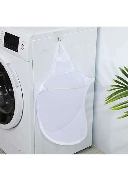 Gri Tarzı Duvar Asılı Örgü Çamaşır Sepeti Büyük Kapasiteli Kirli Giysiler Sepet Katlanabilir Çamaşır Torbası Çok Fonksiyonlu Taşınabilir Depolama Sepetleri (Yurt Dışından) indirimleri
