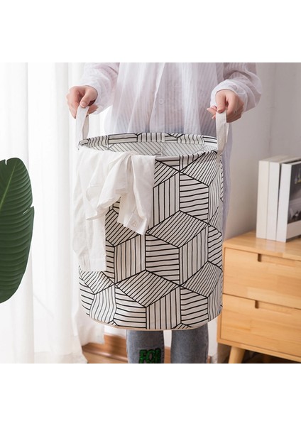 Üçgen Tarzı Banyoda Keten Kutusu Büyük Kapasiteli Katlanabilir Giysi Tutacağı Çamaşır Sepeti Saklama Çantası Organizatörüsaklama Çantası Organizatörü (Yurt Dışından) indirimleri