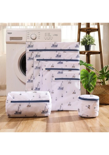30X40CM Tarzı Kalınlaşmış Yelkenli Baskı Çamaşır Torbası Ev Ince Örgü Bakım Çamaşır Torbası Sutyen Iç Çamaşırı Özel Yıkama Bakım Torbası Çamaşır Filesi (Yurt Dışından)