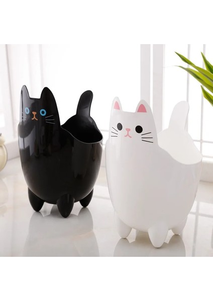 L Beden Siyah Stil Sevimli Kedi Kalınlaşma Depolama Kovası Çeşitli Eşyalar Kırtasiye Küçük Öğeler Karikatür Depolama Masaüstü Çöp Tenekesi Küçük Yaratıcı Mobilya (Yurt Dışından) fiyatları