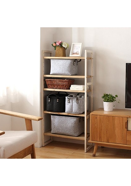 M Tarzı Keçe Depolama Sepeti Oturma Odası Çay Masası Siyah Gri Çeşitli Eşyalar Saklama Sepeti Bezi Keçe Saklama Kutusu Yatak Odası Çorap Depolama (Yurt Dışından) fırsatları