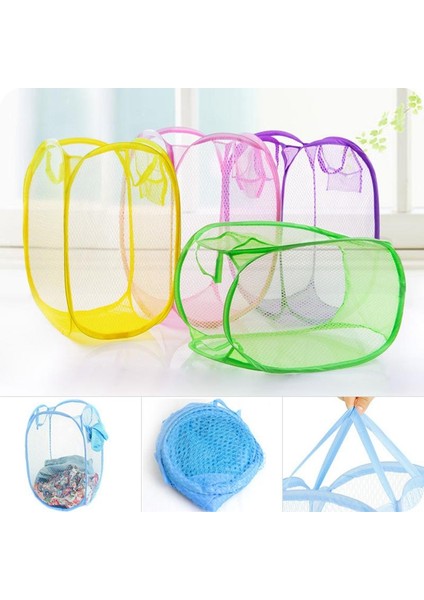 Koyu Mavi 30X30 Stili Katlanabilir Çamaşır Sepetleri Pop Up Kolay Açık Örgü Çamaşır Giysileri Kolej Yurdu Için Sepet Sepeti (Yurt Dışından) modelleri