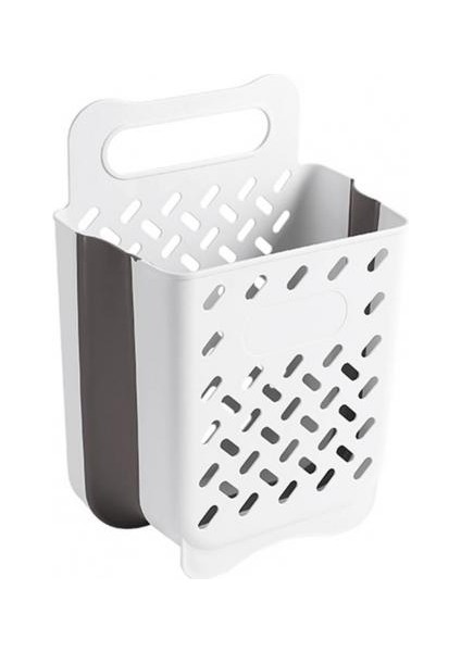 Gri Tarzı Banyo Katlanır Kirli Giysiler Depolama Sepeti Çamaşır Sepeti Ev Duvar Asılı Büyük Taşınabilir Yumruksuz Giysi Kovası Koymak (Yurt Dışından)