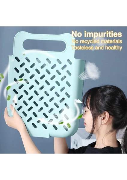 Gri Tarzı Banyo Katlanır Kirli Giysiler Depolama Sepeti Çamaşır Sepeti Ev Duvar Asılı Büyük Taşınabilir Yumruksuz Giysi Kovası Koymak (Yurt Dışından) fırsatları