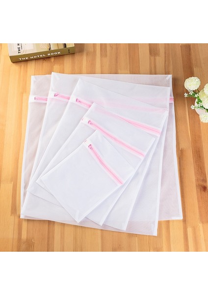 Kaba Net 50CMX60CM Stili Pembe Fermuarlı Örgü Çamaşır Yıkama Torbaları Polyester Çamaşır Sutyen Çantaları Iç Çamaşırı Sutyen Iç Çamaşırı Çamaşır Makinesi Giysi Koruma Ağı (Yurt Dışından)