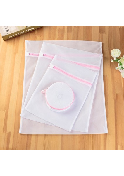 Kaba Net 50CMX60CM Stili Pembe Fermuarlı Örgü Çamaşır Yıkama Torbaları Polyester Çamaşır Sutyen Çantaları Iç Çamaşırı Sutyen Iç Çamaşırı Çamaşır Makinesi Giysi Koruma Ağı (Yurt Dışından)
