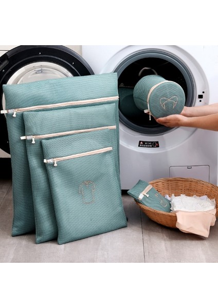 40X30CM Tarzı Nakış Çamaşır Torbası Kalınlaşmış Deformasyon Önleyici Sargı Önleyici Çamaşır Torbası Ev Iç Giyim Çamaşır Torbası Seti Örgü Çanta (Yurt Dışından)