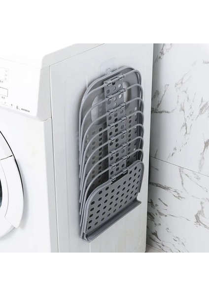 Beyaz Stil Kirli Çamaşır Sepeti Banyo Katlanır Çamaşır Sepeti Plastik Duvara Monte Kirli Elbise Tutucu Organizatör Saklama Sepeti (Yurt Dışından) fırsatları